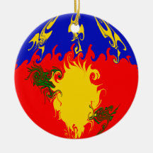Guadeloupe Gnarly Flag Ornament