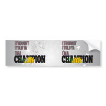 Guadeloupean and a Champion Bumper Sticker