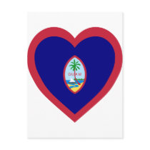 Guam Flag Heart postcards