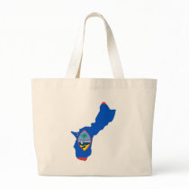 Guam Flag Map Canvas Bags