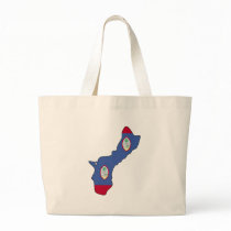 Guam flag map canvas bags