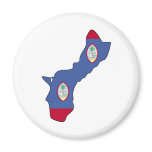 Guam Flag Map full size magnets