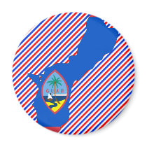 Guam Flag Map Refrigerator Magnet
