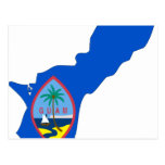 Guam Flag Map Post Card