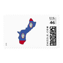 Guam flag map postage