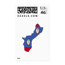 Guam flag map postage