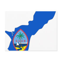 Guam Flag Map Post Card