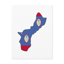 Guam flag map postcards