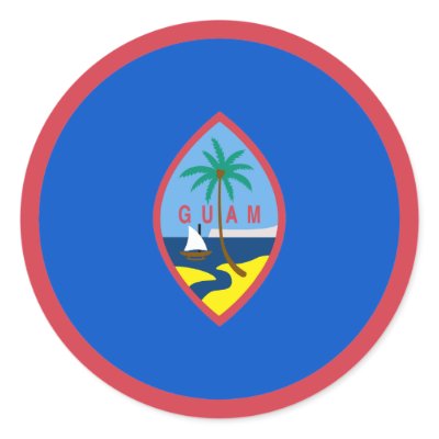 Guam Flag Round Sticker by 1791dotus
