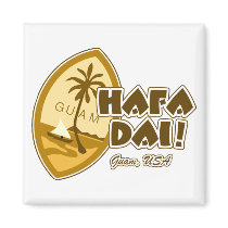 Guam Hafa Dai Fridge Magnets