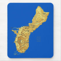 Guam Map Mousepad by FlagAndMap Guam Map Mousepad
