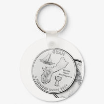 guam-quarter key chain keychains