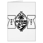 Guam seal with latte stones greeting card