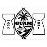 Guam seal with latte stones postcard