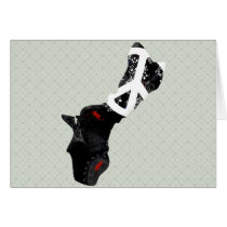 Guam Trendy Peace Sign with Guamanian map Card