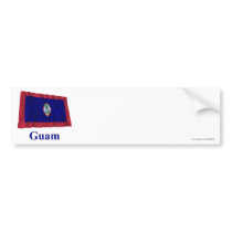 Guam Waving Flag with Name bumper stickers