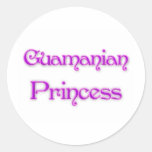 Guamanian Princess Round Sticker