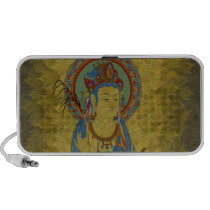 Guan Yin Buddha Doodle Speaker Maple Leaf Backgr speakers