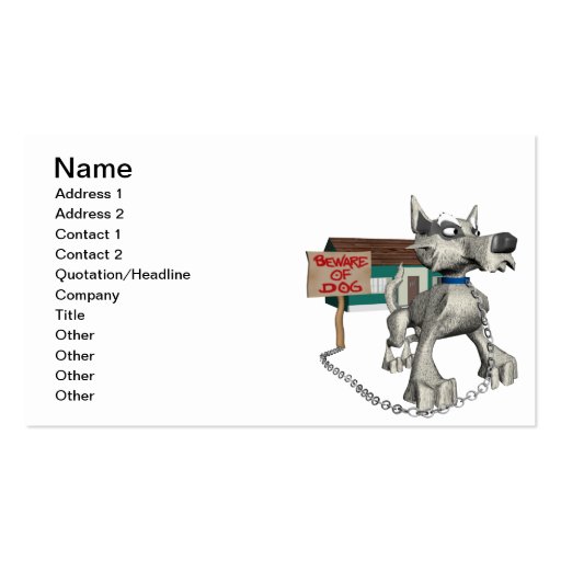 Guard Dog Business Card Template (front side)