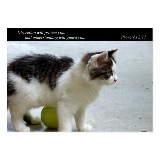 Guard You (Cat) Business or Calling Cards Business Card Template (front side)