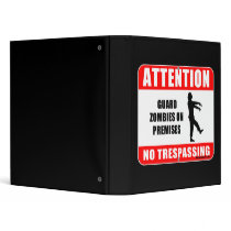 Guard Zombies Vinyl Binder