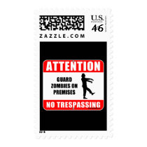 Guard Zombies Postage Stamps