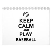 Guarde el béisbol de la calma y del juego calendario de pared