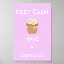 Guarde la calma para comer una magdalena poster