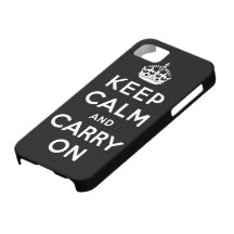 guarde la calma y continúe la original iPhone 5 Case-Mate cobertura