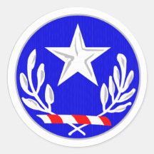 GUARDIA NACIONAL DEL EJÉRCITO DE TEJAS ETIQUETA REDONDA
