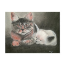 Guardian and Angel PostcardA portrait drawing of t