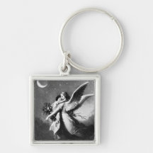 Guardian Angel At Night Key Chains