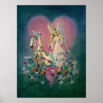 GUARDIAN ANGEL & BABY by SHARON SHARPE Poster
