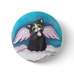 Guardian Angel Cat Button button