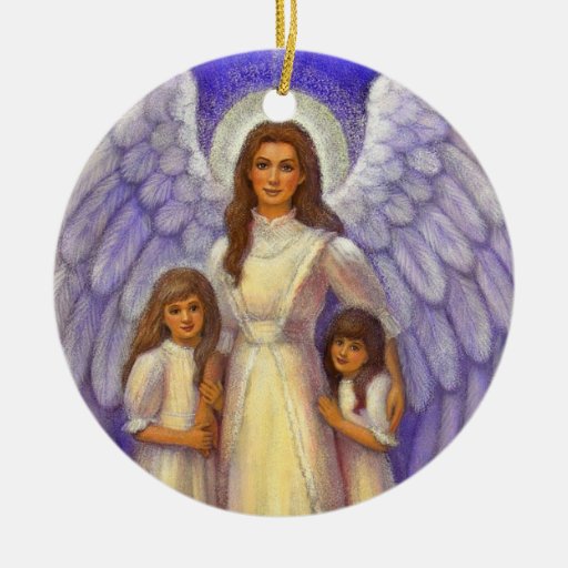 "Guardian Angel" Christmas Ornament Zazzle