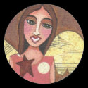 GUARDIAN ANGEL - collage folk art stickers by folkartblonde GUARDIAN ANGEL - collage folk art stickers