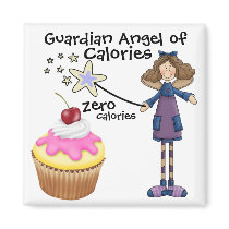 Guardian Angel of Calories by SRF Refrigerator Magnets