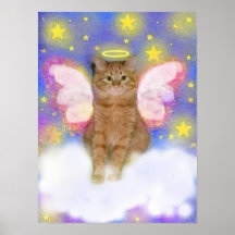 Guardian Angel of Cats Print