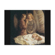 Guardian Angels Christmas Postcard