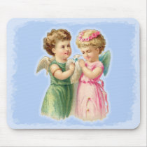 Guardian Angels Victorian Vintage mousepads by Vintage_Gifts Guardian Angels Victorian Vintage mousepads
