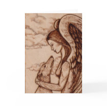 Guardian of the Greys greeting Card #1 by lynndart Guardian of the Greys greeting Card #1