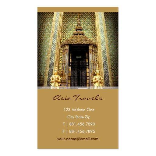 Guardians Of The Golden Palace Thailand Photo Business Cards