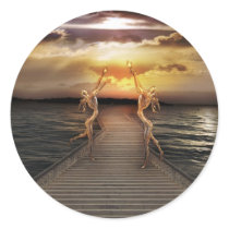 Guardians of the light round stickers