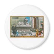 Guarding the Library, New York Refrigerator Magnet