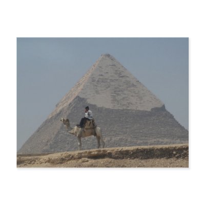 Guarding the pyramids postcard by alinphoto
