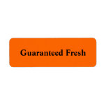 Guarenteed Fresh labels