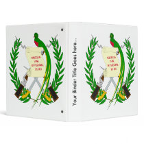 Guatemala Coat of Arms detail 3 Ring Binder
