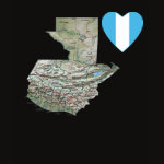 Guatemala Flag Heart Map Fitted AA T-Shirt