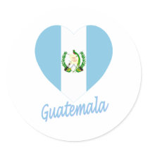 Guatemala Flag Heart stickers