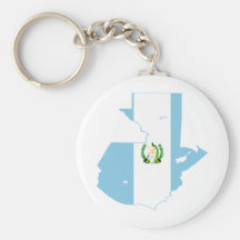 Guatemala Flag Map GT Key Chains